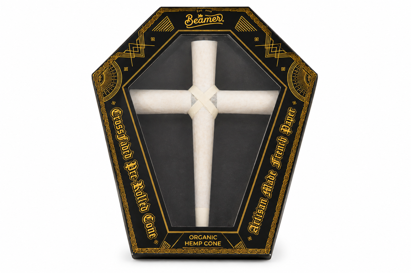 Beamer Cross Faded Organic Hemp Cross-Shaped Pre-Rolled Cone