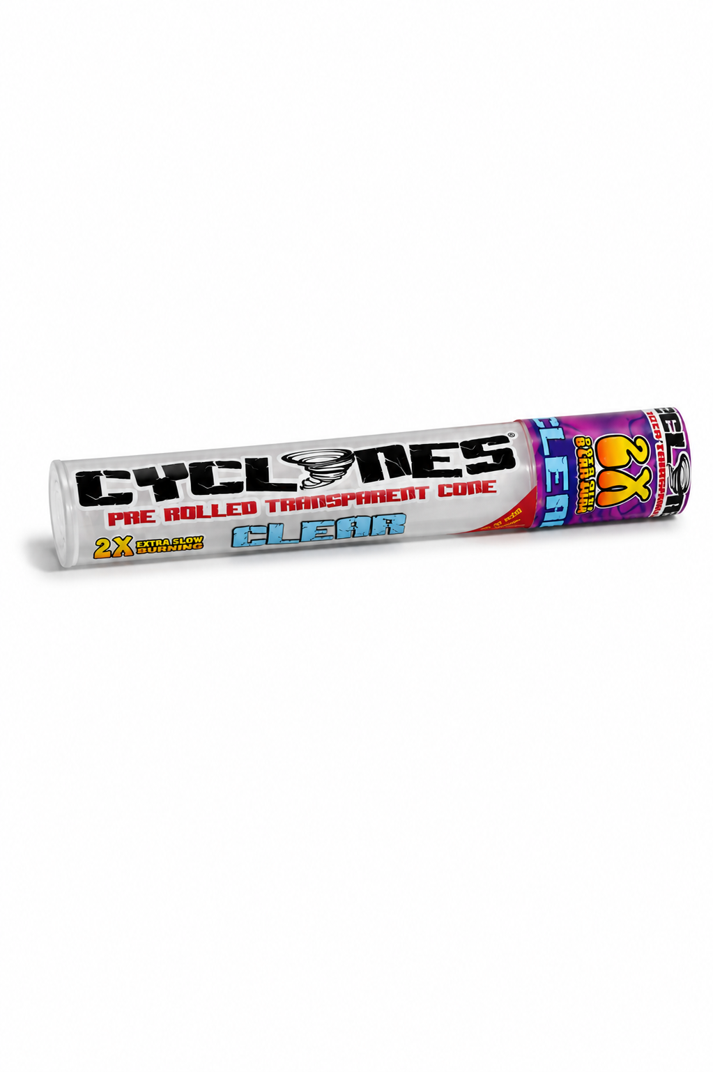 Cyclones XtraSlo Clear Pre-Rolled Hemp Cone – Purple