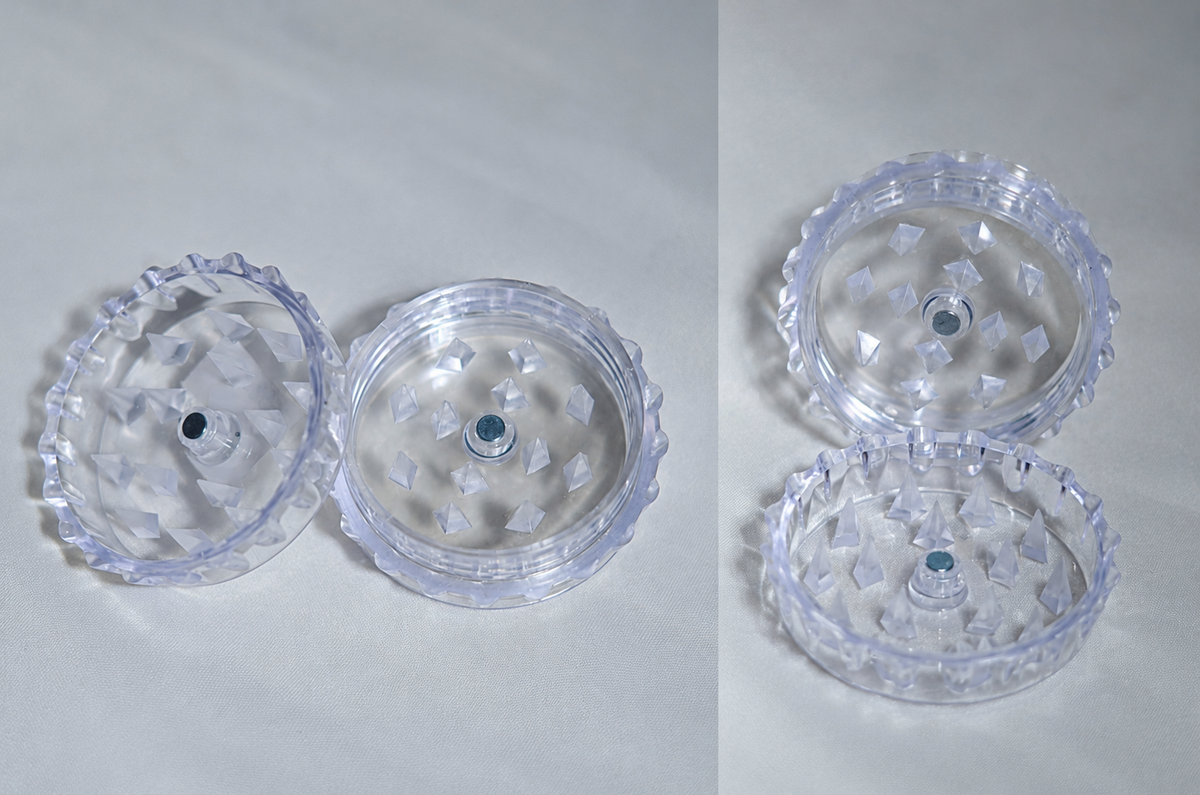 Clear Plastic Two-Piece Grinder