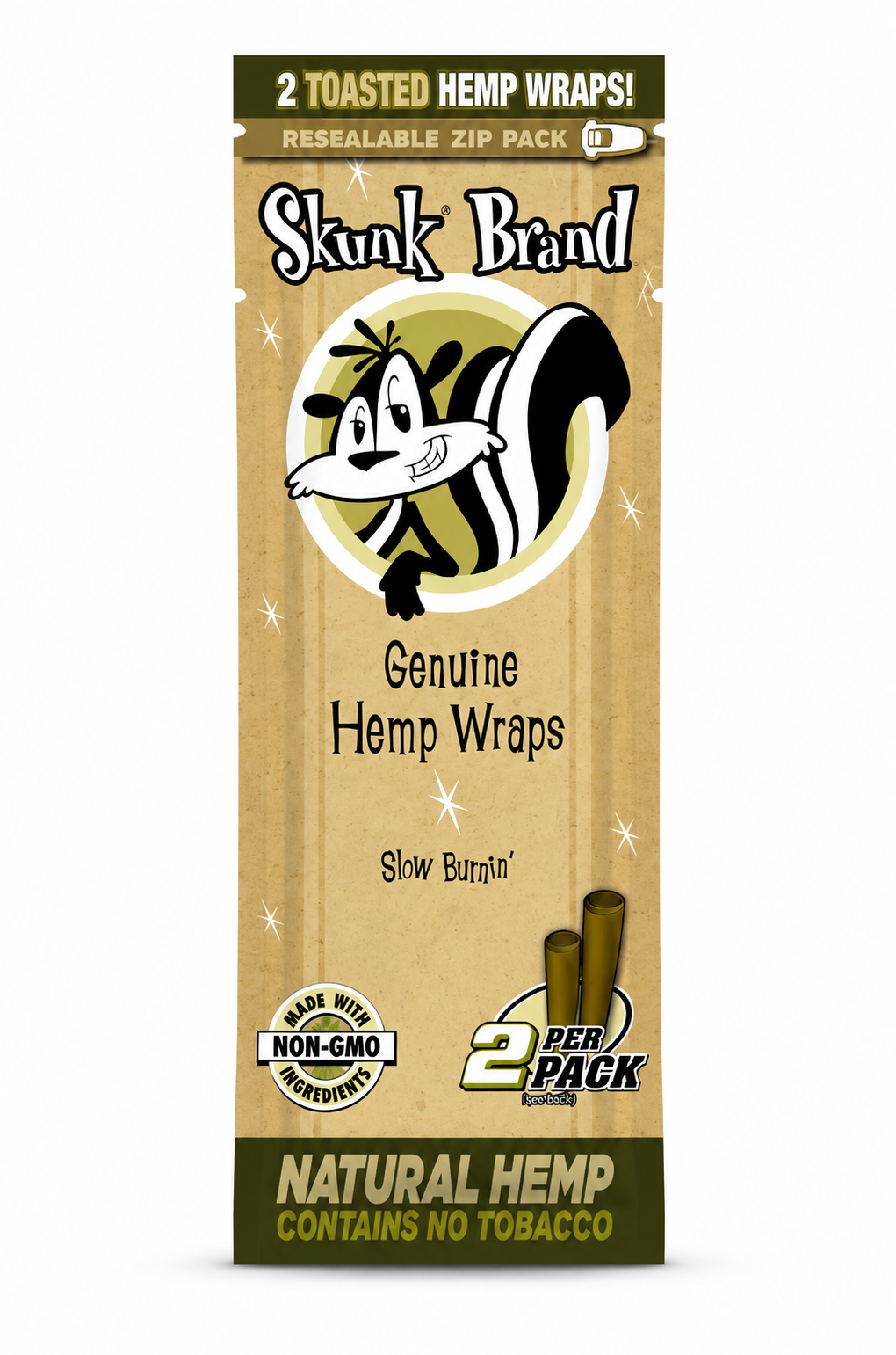 Skunk Brand Natural Hemp Wraps – 2 Pack