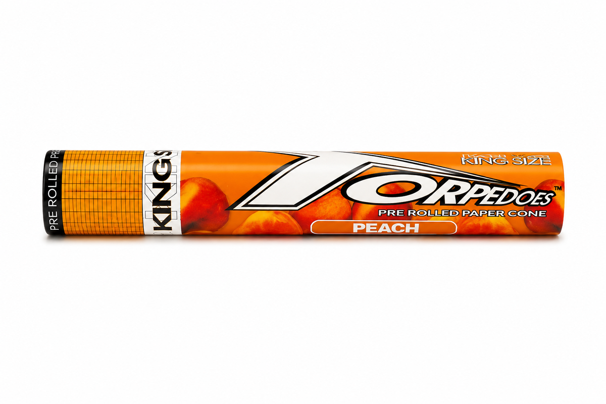 Torpedoes King Size Peach Flavored Pre-Rolled Paper Cone