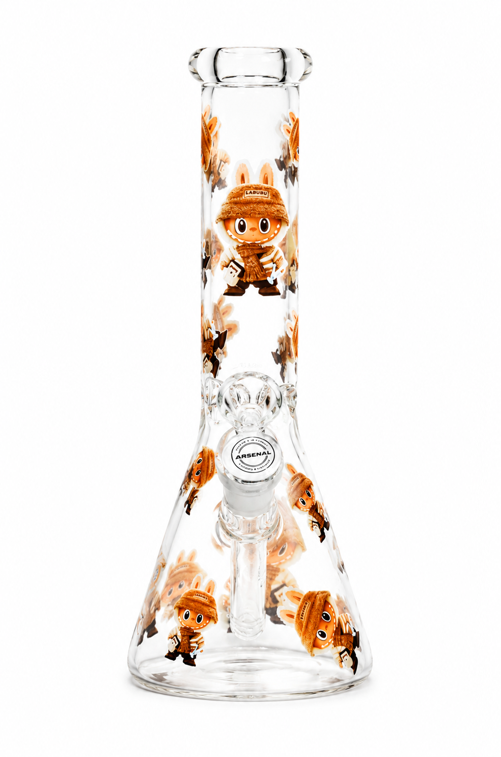 10" Arsenal Labubu Glass Bong
