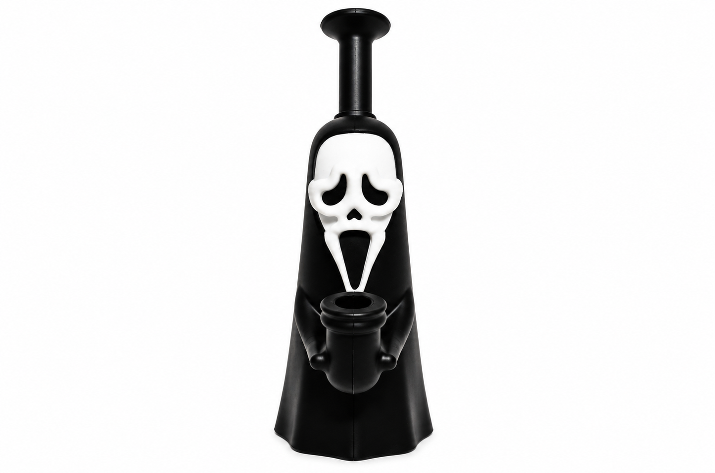 6" Screaming Ghost Face Silicone Waterpipe