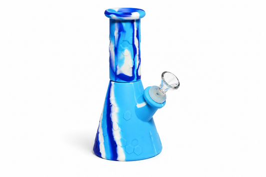 8" Silicone Honeycomb Beaker Waterpipe