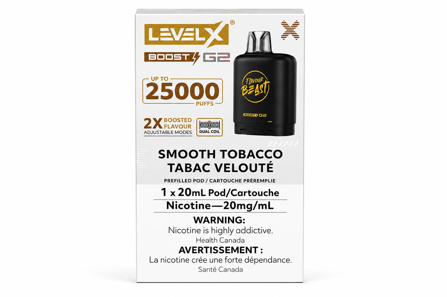 Level X Boost G2 25k – Smooth Tobacco