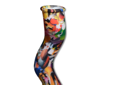 10" Game Character Curved Neck Silicone Waterpipe