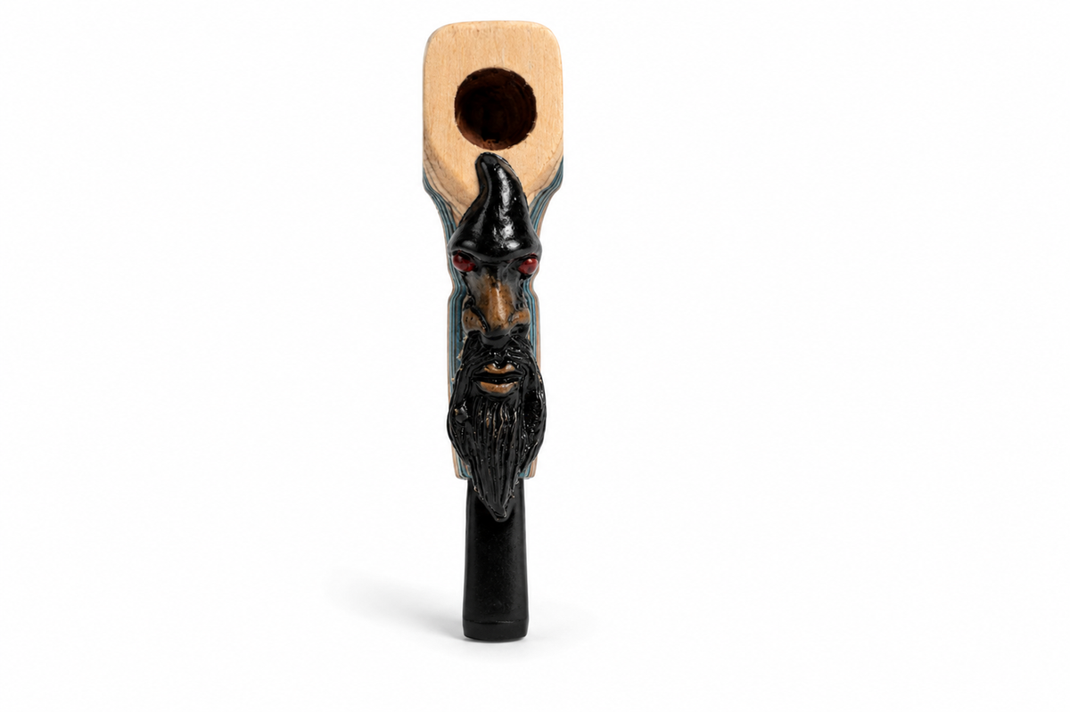 Carved Wooden Pipe – 4"