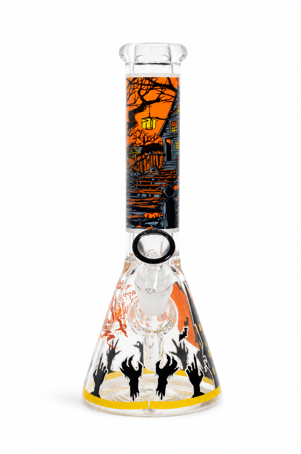 10" Halloween Graveyard Glass Bong