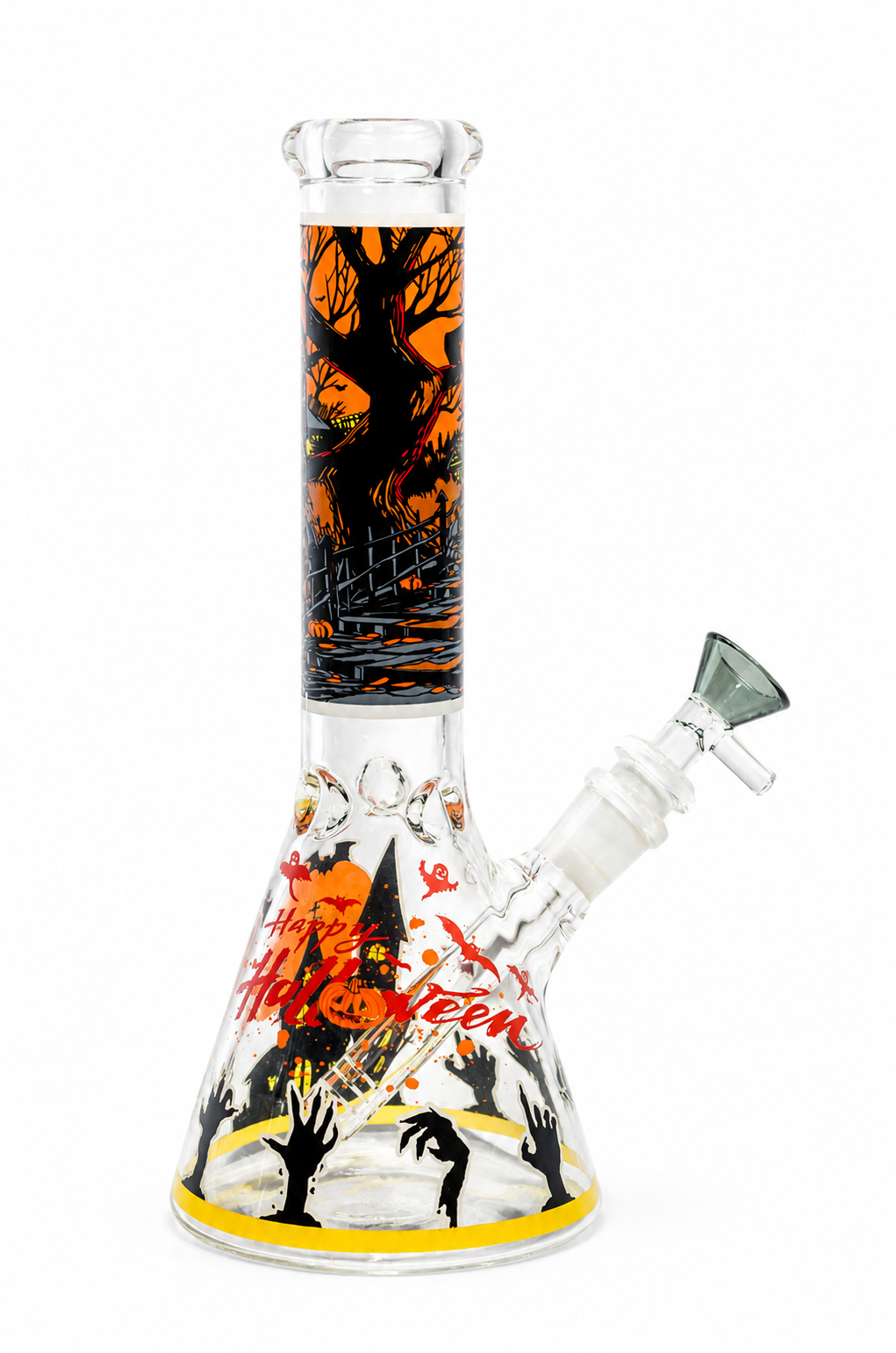 10" Halloween Graveyard Glass Bong