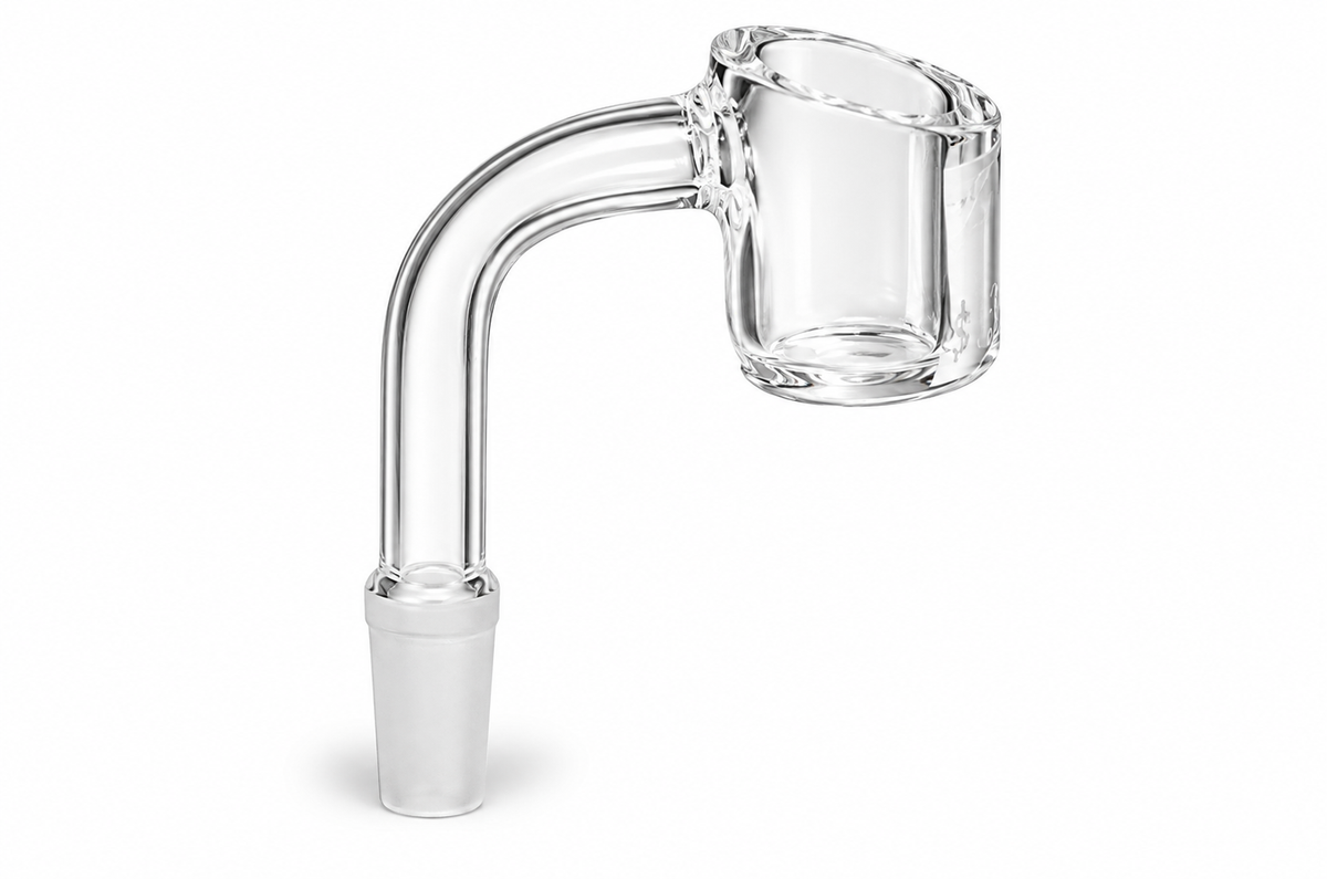 90° Side Cut Quartz Banger – 10mm Male