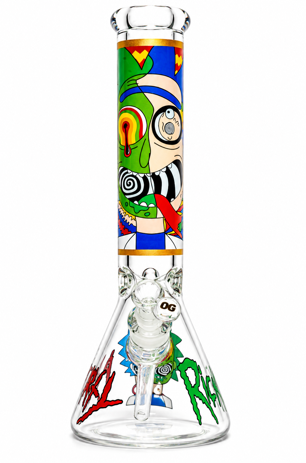 14" Graphic Design Glass Bong