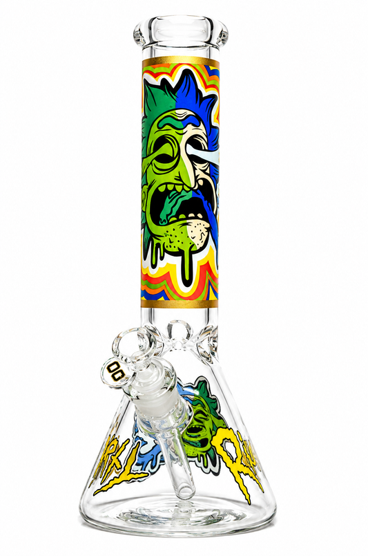 14" Graphic Design Glass Bong