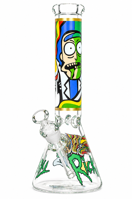 14" Graphic Design Glass Bong