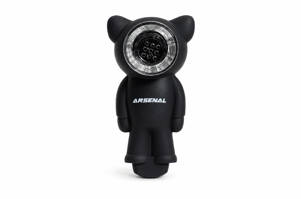 3" Arsenal Silicone Skull Cat Pipe