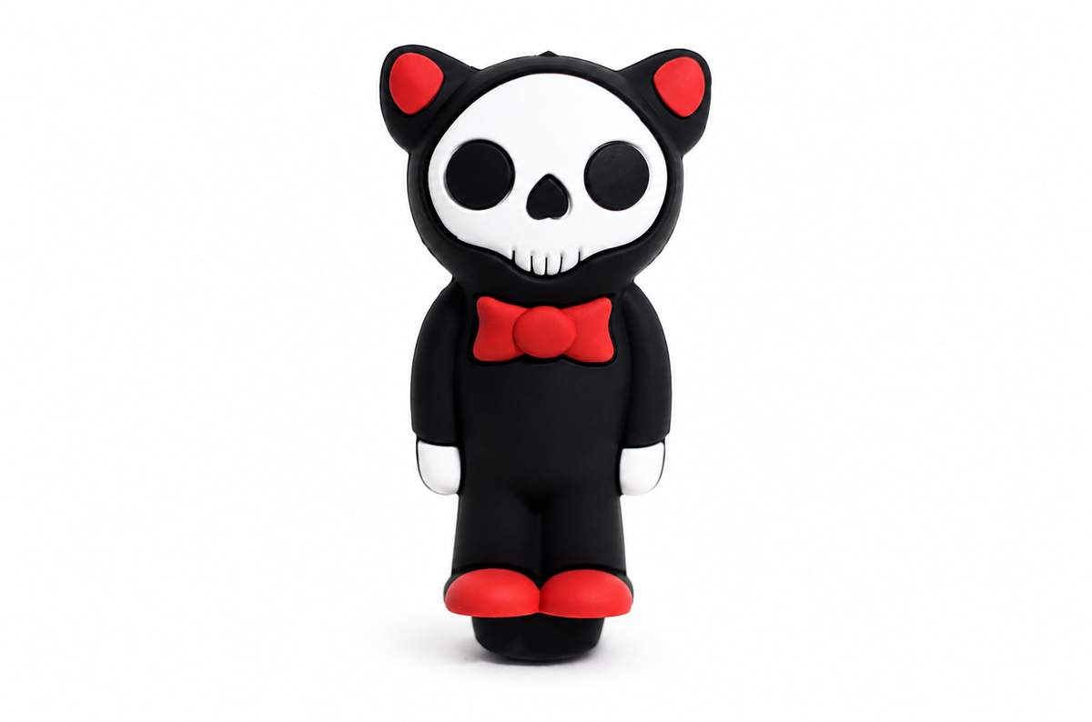 3" Arsenal Silicone Skull Cat Pipe