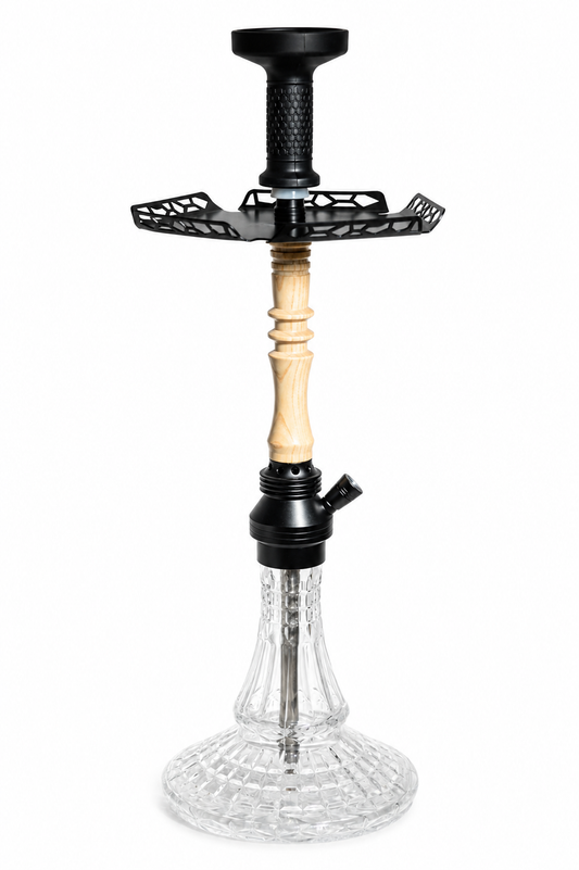 23" Wood Stem Crystal Hookah