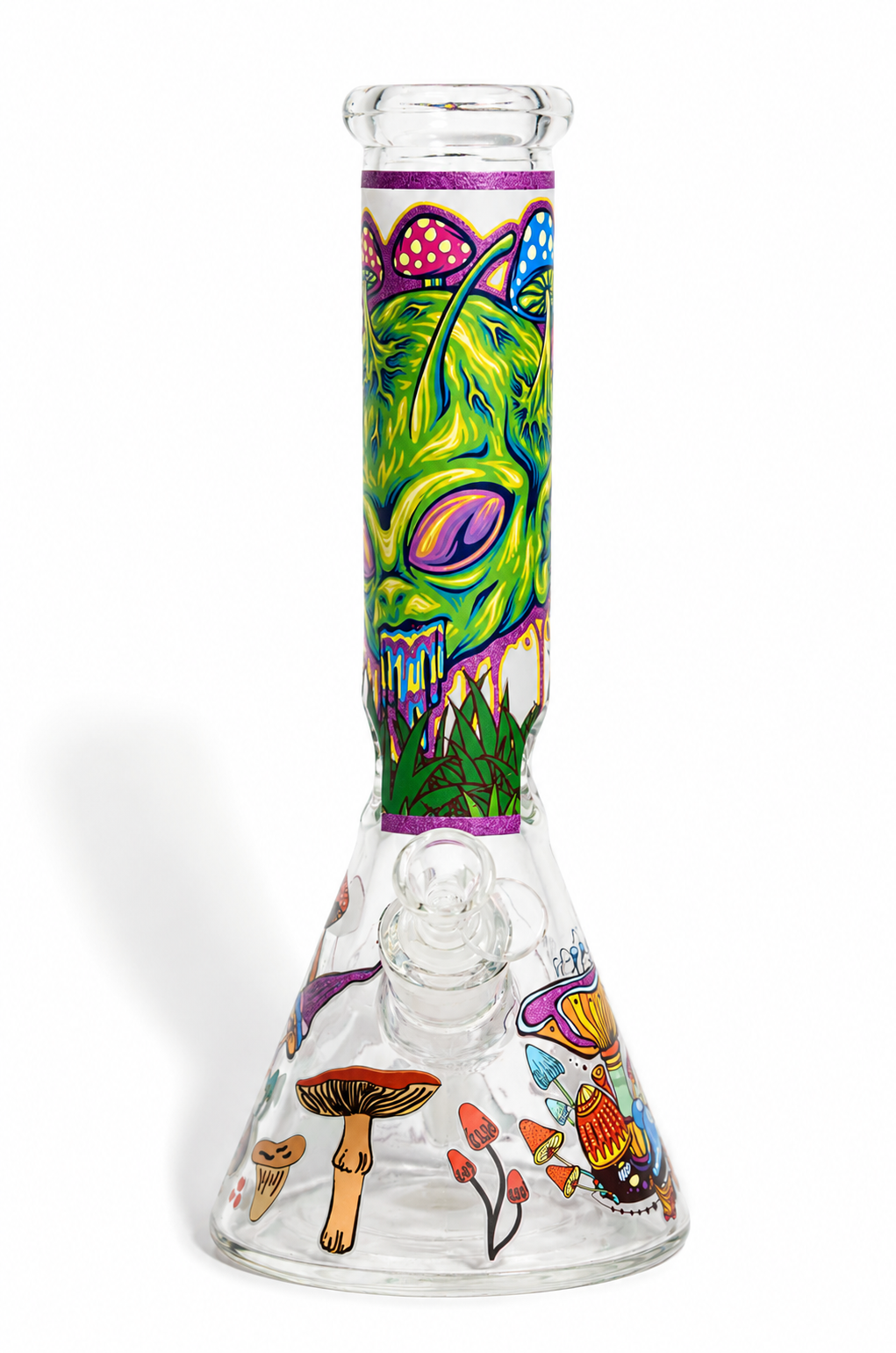 12" Alien Mushroom Beaker Bong