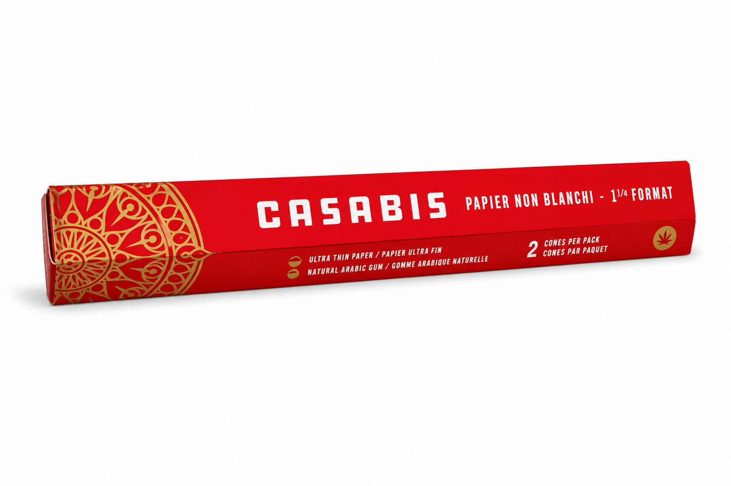 Casabis 1¼ Unbleached Pre-Rolled Cones – 2 Pack