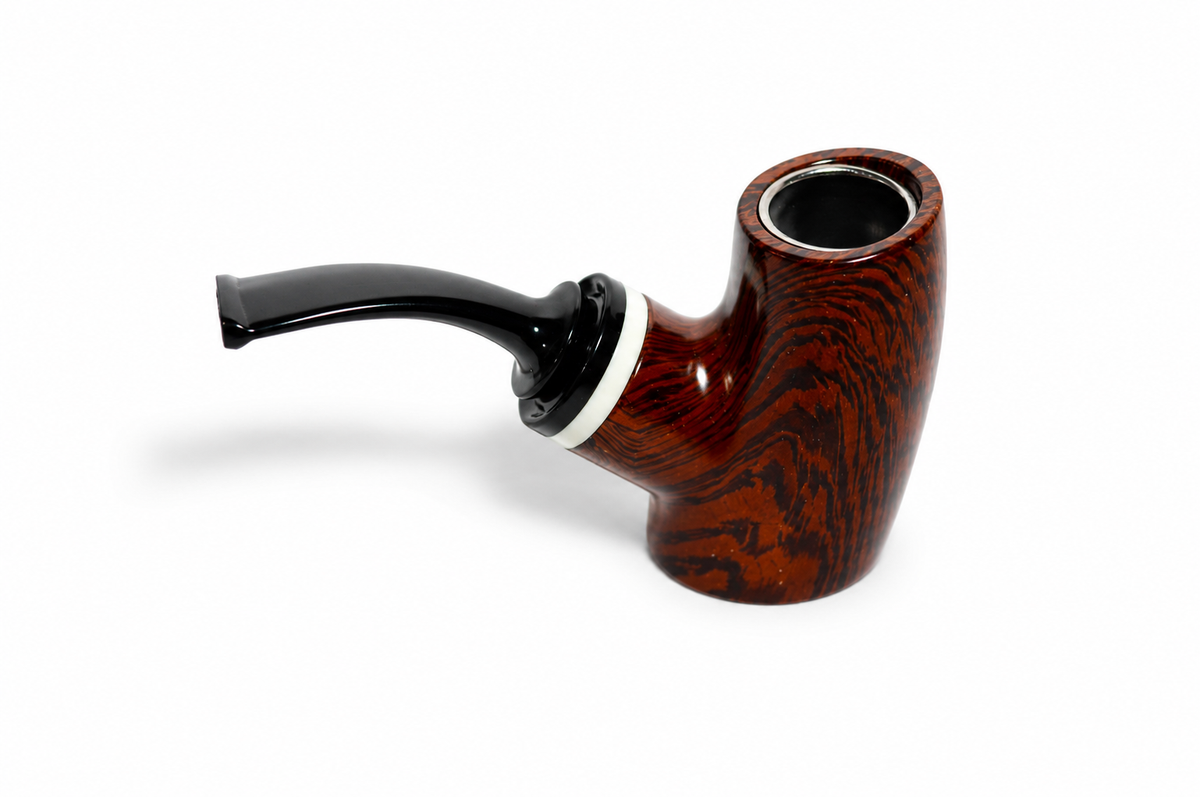 Black Textured Sherlock Glass Pipe