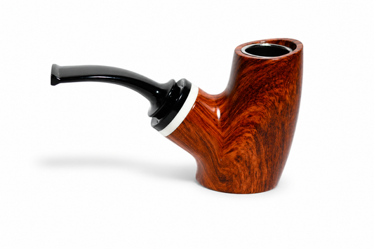 Black Textured Sherlock Glass Pipe