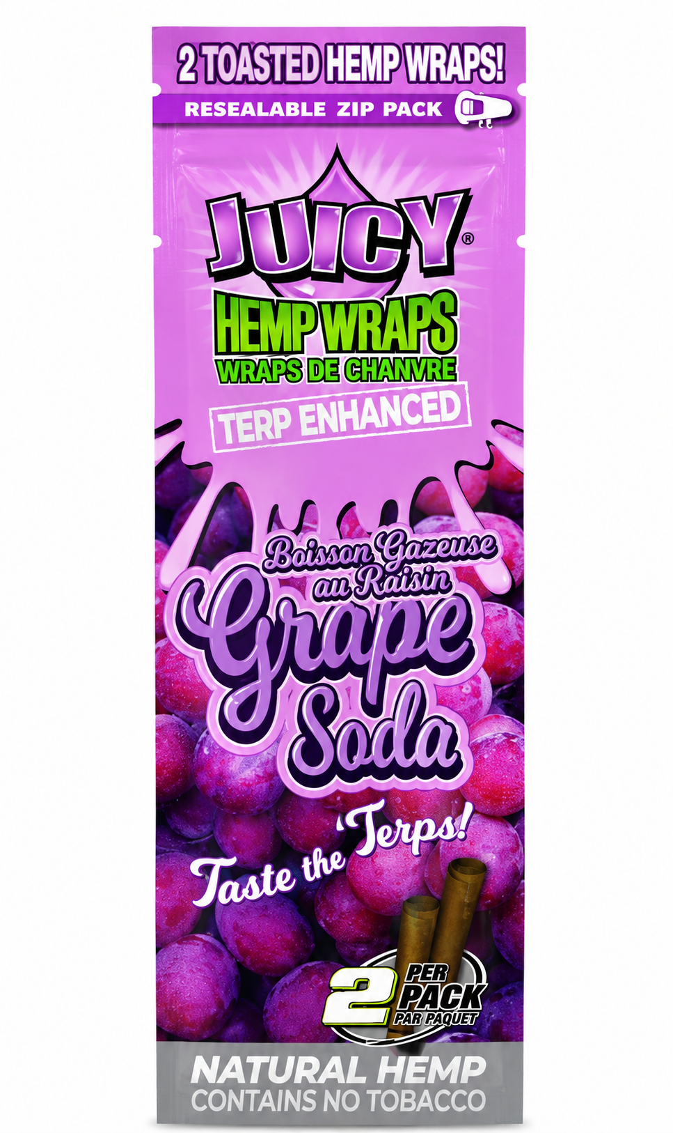 Juicy Jay's Hemp Wraps – Grape Soda (Terp Enhanced)