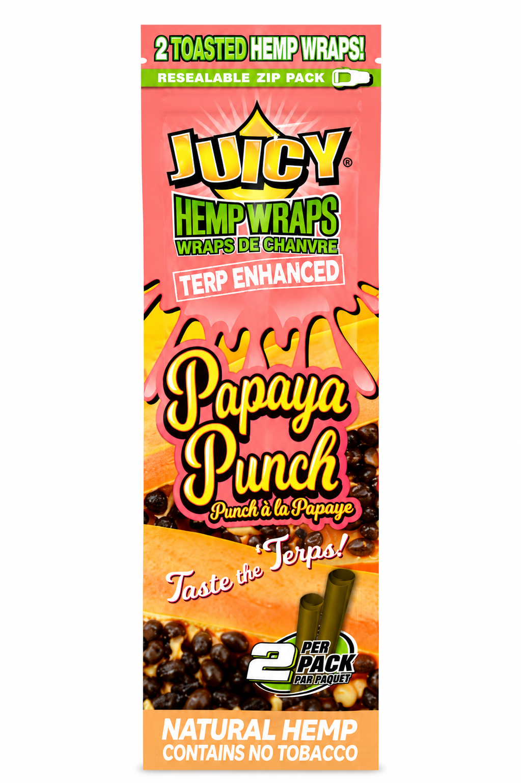 Juicy Jay's Hemp Wraps – Papaya Punch (Terp Enhanced)