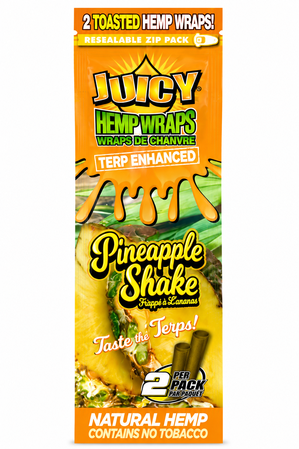 Juicy Jay's Hemp Wraps – Pineapple Shake (Terp Enhanced)