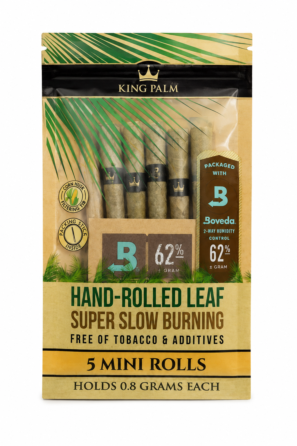 King Palm Hand-Rolled Leaf Mini Rolls – 5 Pack