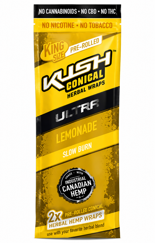 Kush Conical Herbal Wraps – Ultra Lemonade (King Size)