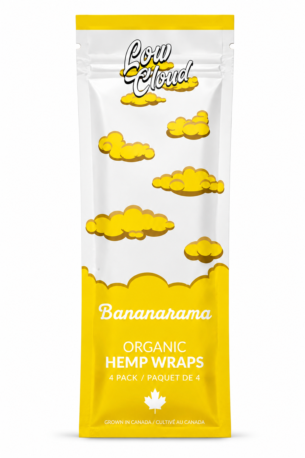 Low Cloud Bananarama Organic Hemp Wraps – 4 Pack