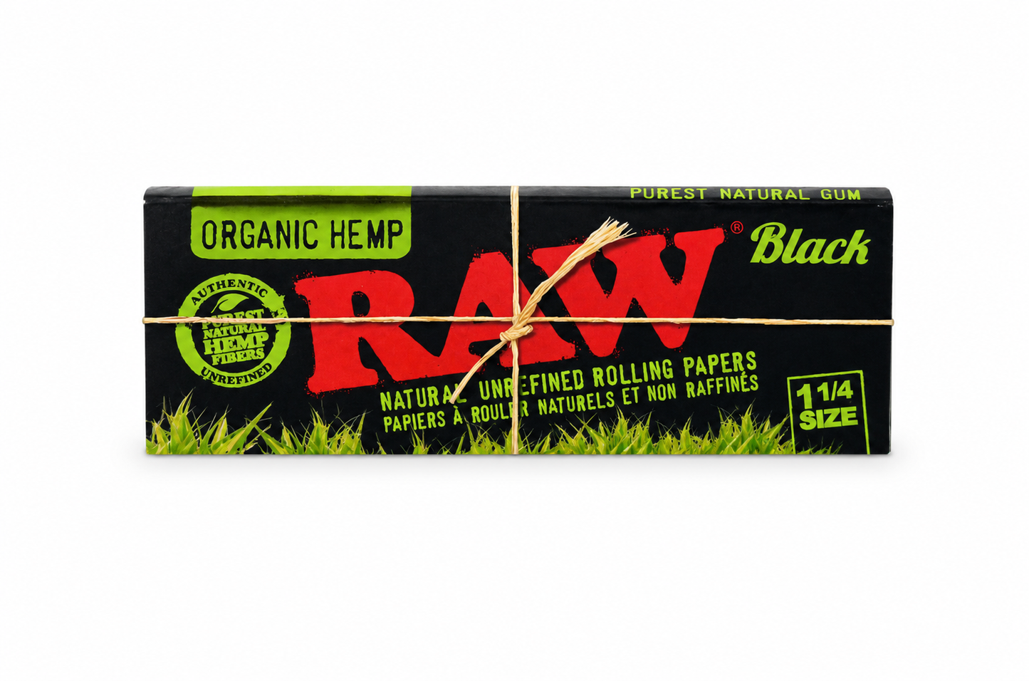 RAW Black Organic Hemp 1¼ Rolling Papers