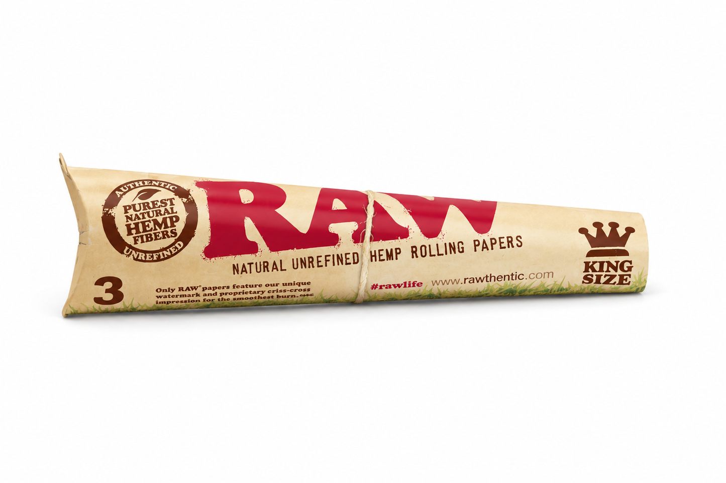 RAW Organic Hemp King Size Pre-Rolled Cones (3 Pack)
