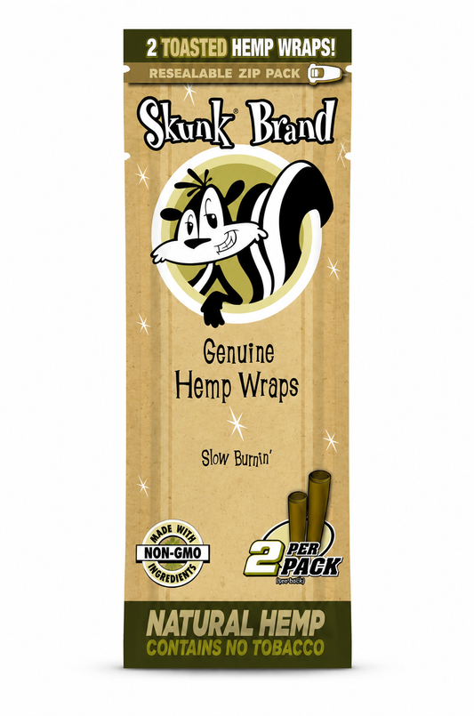 Skunk Brand Natural Hemp Wraps – 2 Pack