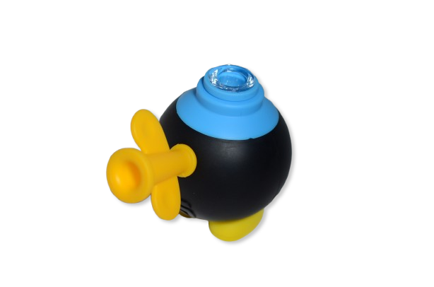 4.3" Black Bomb Silicone Bubbler