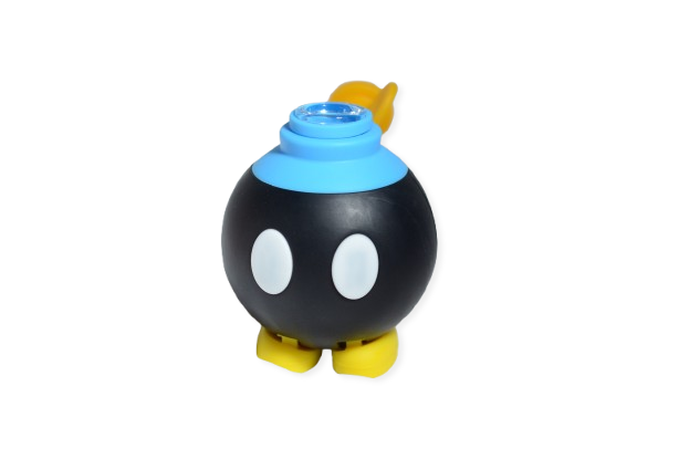 4.3" Black Bomb Silicone Bubbler