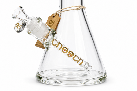 Cheech and Chong 18" 7mm Beaker with Gold Logo