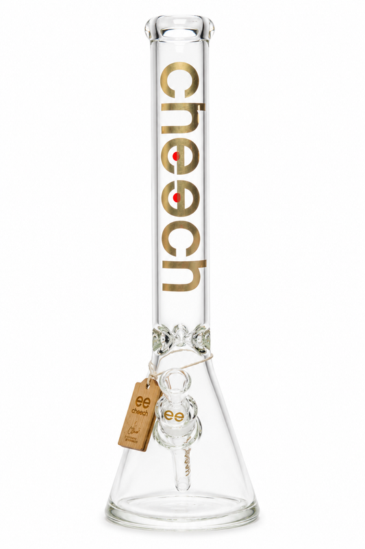 Cheech and Chong 18" 7mm Beaker with Gold Logo
