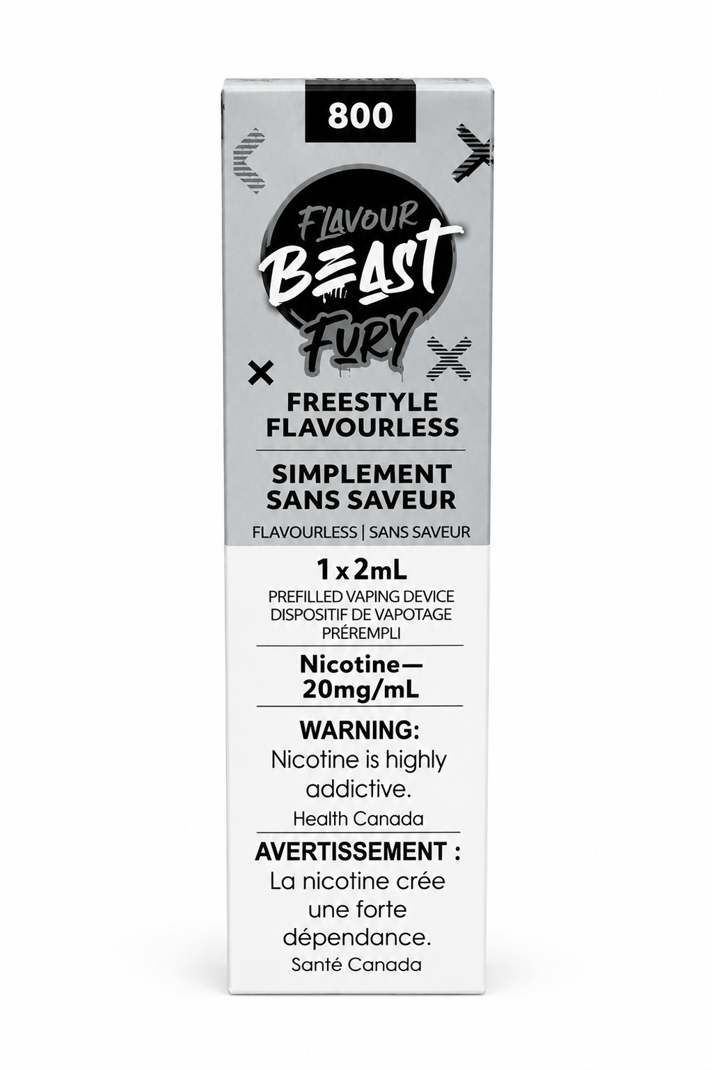Flavour Beast Fury Disposable Vape 800 Puff – Freestyle (Flavourless)