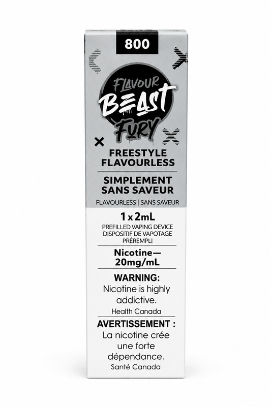 Flavour Beast Fury Disposable Vape 800 Puff – Freestyle (Flavourless)