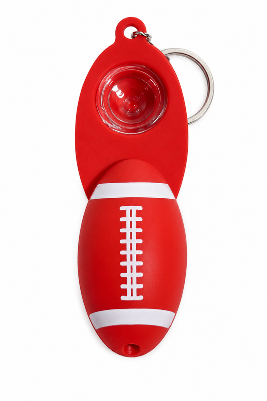Silicone Football Keychain Pipe