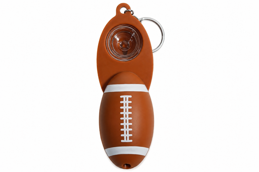 Silicone Football Keychain Pipe
