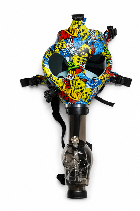 Graffiti Gas Mask Waterpipe