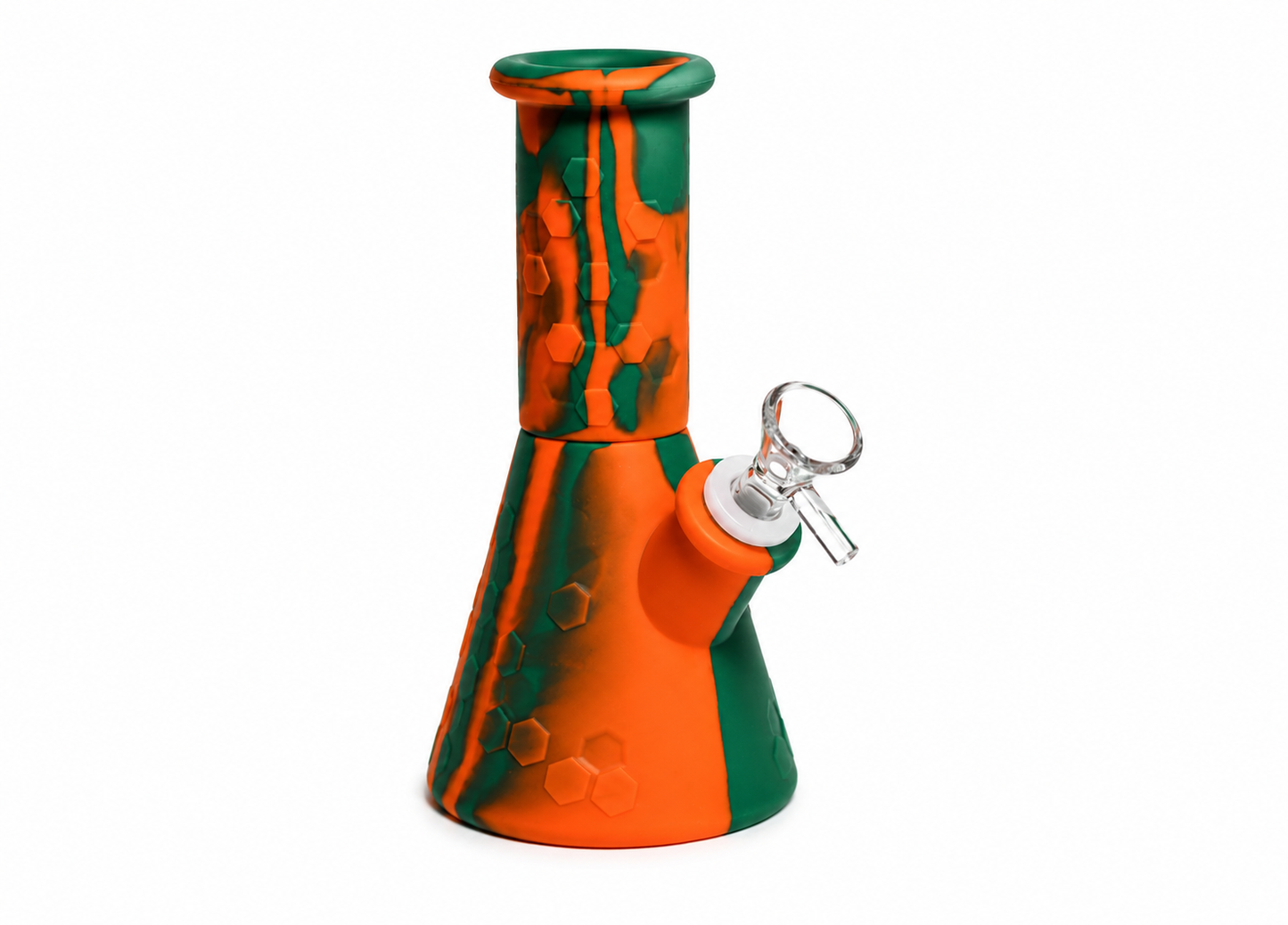 8" Silicone Honeycomb Beaker Waterpipe