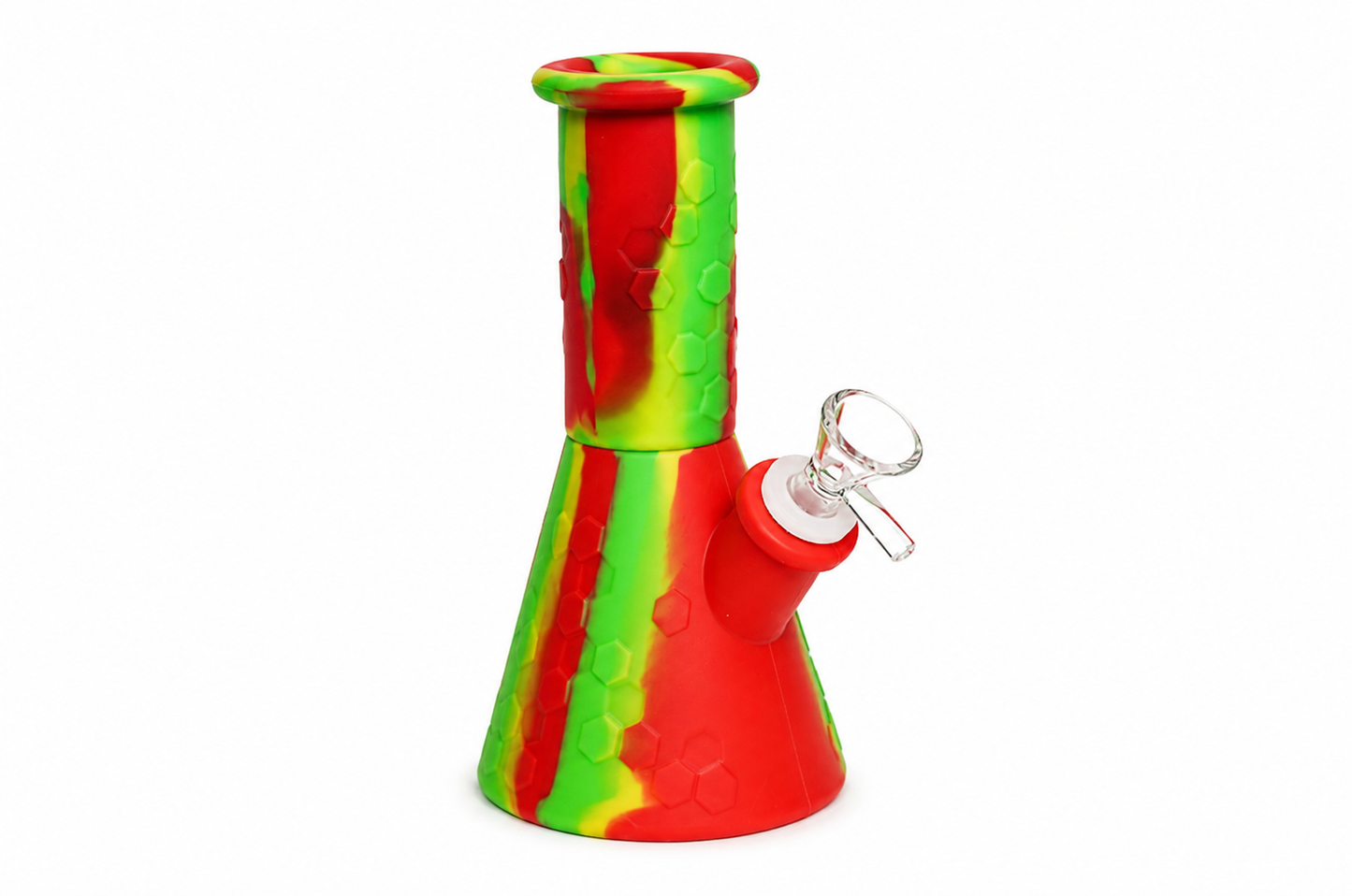 8" Silicone Honeycomb Beaker Waterpipe