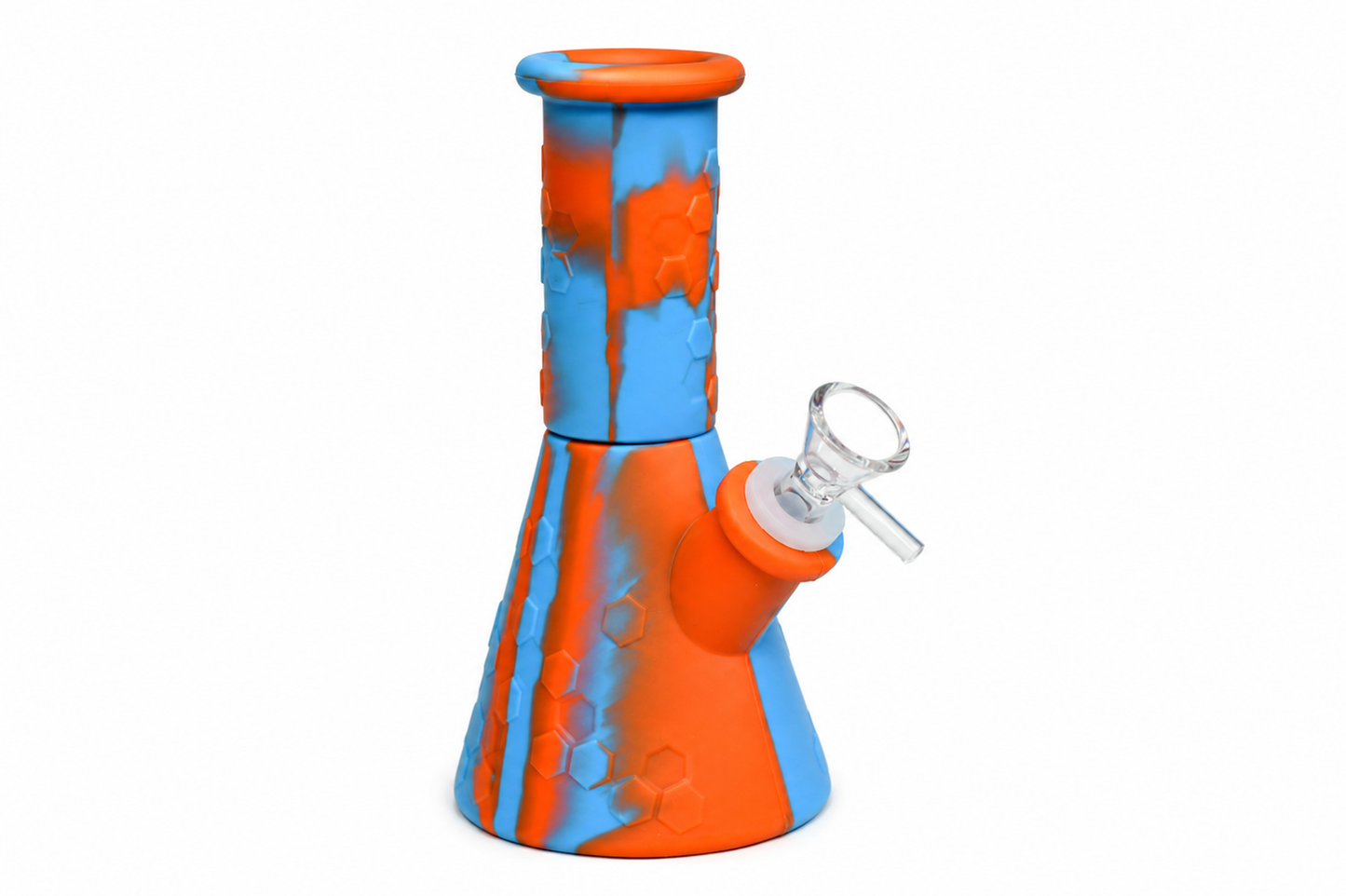 8" Silicone Honeycomb Beaker Waterpipe