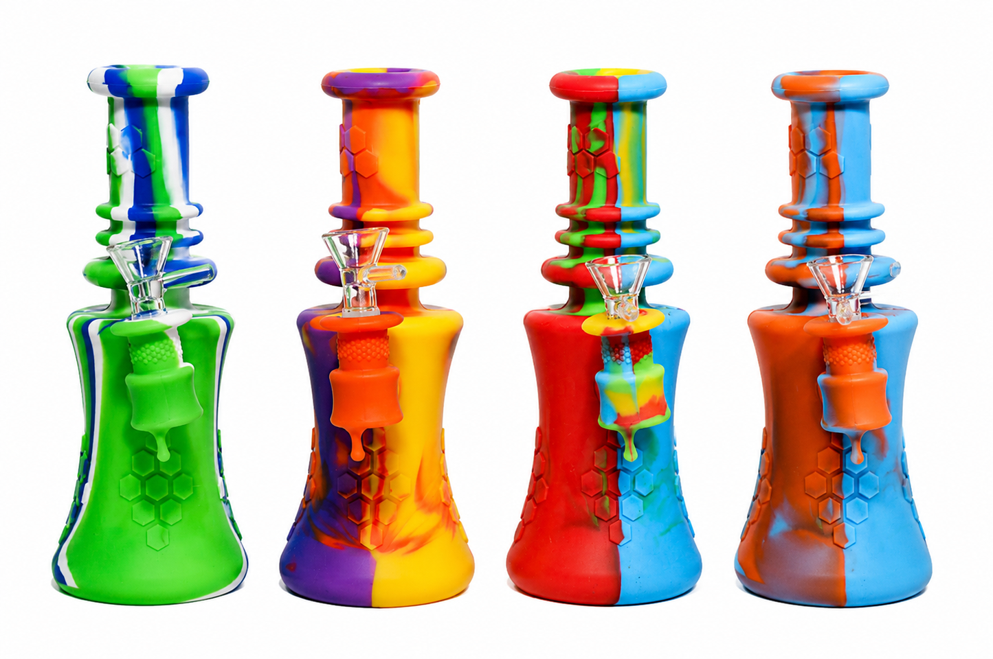 8" Silicone Honeycomb Waterpipe