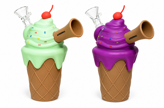 6" Ice Cream Cone Silicone Waterpipe