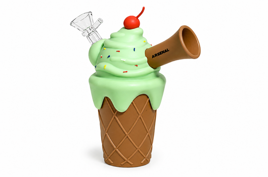 6" Ice Cream Cone Silicone Waterpipe