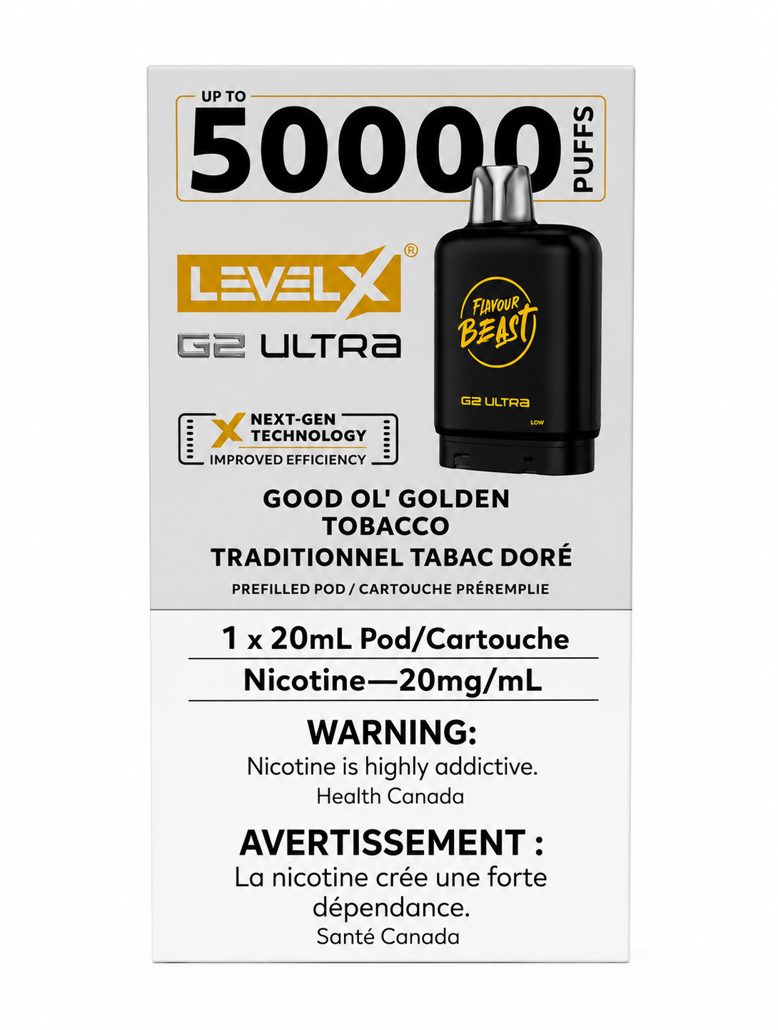 Level X G2 Ultra 50k – Good Ol' Golden Tobacco