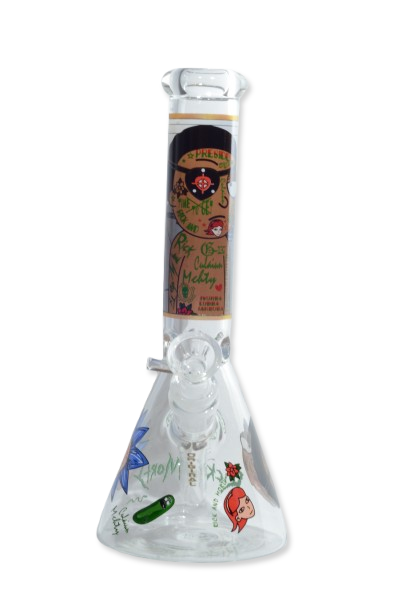10" Rick and Morty Printed Beaker Bong
